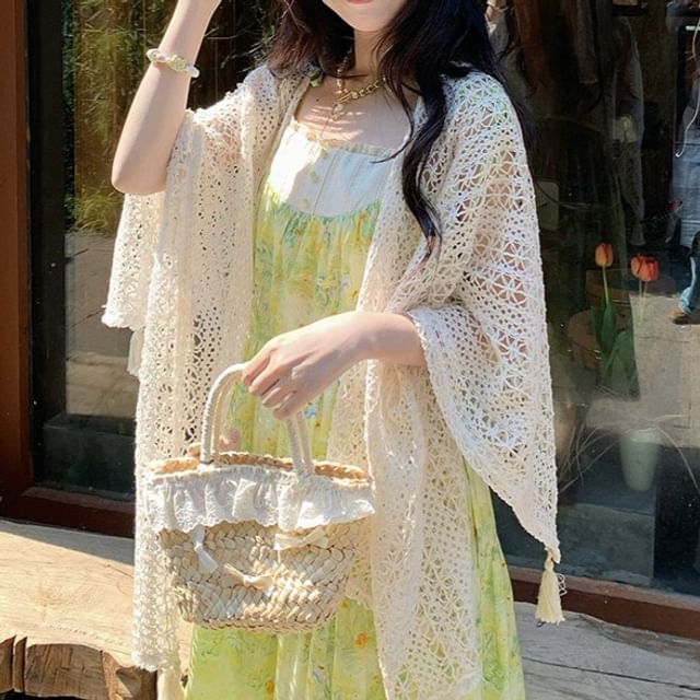 Essere-Tassel Lace Shawl