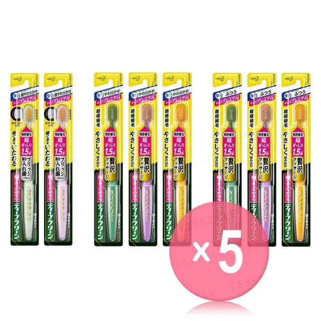 Kao-Deep Clean Fully Premium Compact Toothbrush 5pcs Bundle Set
