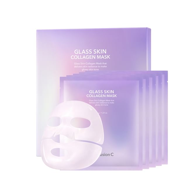 Cell Fusion C-Glass Skin Collagen Mask Set - Kit de Máscaras Faciais com Colágeno-35 G X 5 Unid