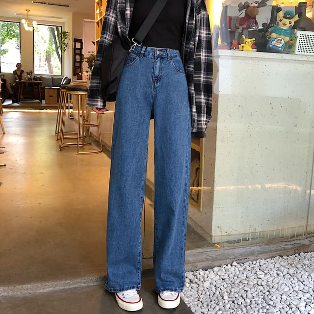 Enoki - High-Waist Wide-Leg Jeans