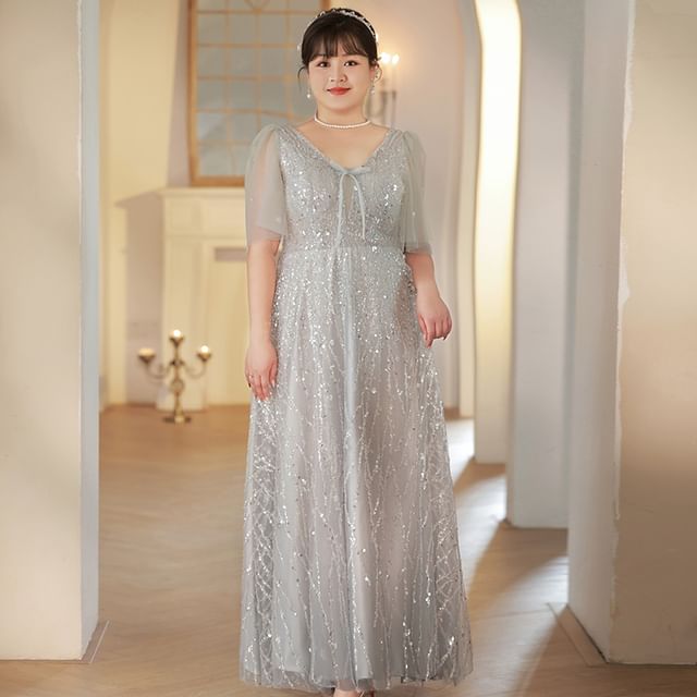 plus size evening dresses with short sleeves PRETTYGARDEN Womens Printed Tube Maxi Dress Strapless Bodycon Sleevele main image 0