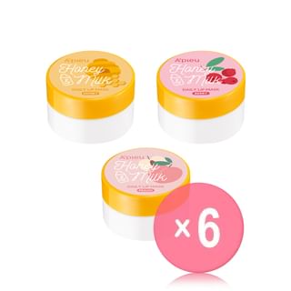 A'PIEU - Honey & Milk Daily Lip Mask - 3 Types (x6) (Bulk Box)