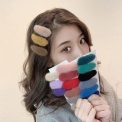 Tamiko - Plain Wool Hair Clip / Set