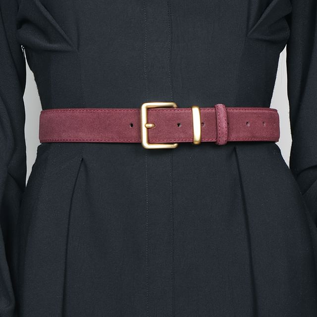 Poyol-Faux Suede Belt