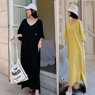 3 4 sleeve tee shirt dress Theory Essential Striped 3/4-Sleeve T-Shirt Dress