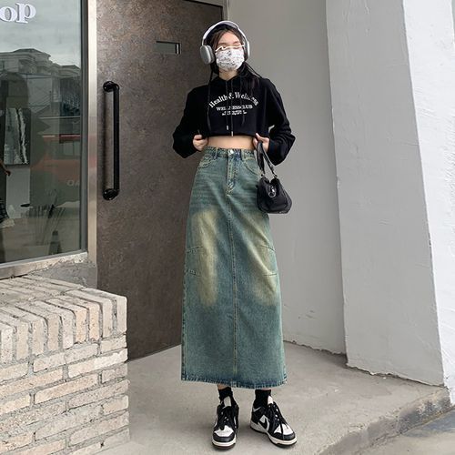 Denimot - Midi A-Line Denim Skirt