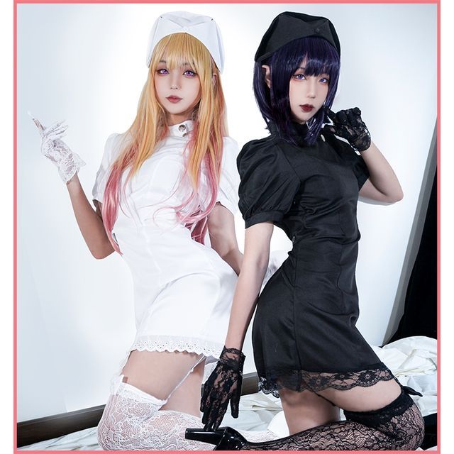 white christmas dresses My Dress-Up Darling Kitagawa Marin Female Lolita Dress Wings Wigs Fantasia  Outfits Halloween Suits main image 1