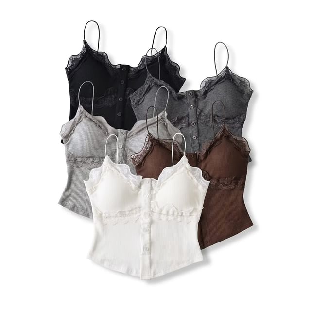 Asiris-Lace Trim Bra Top