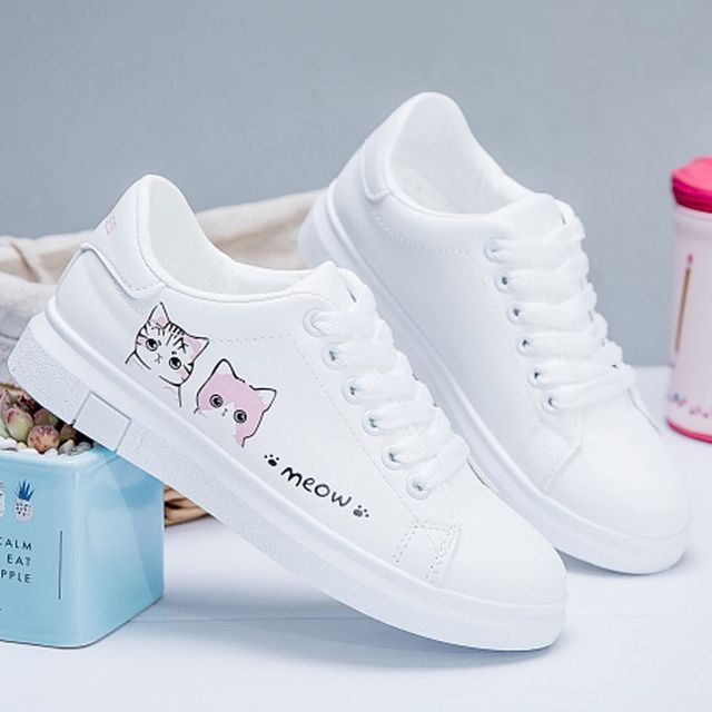 Ordinate Shoes - Cat Print Sneakers | YesStyle