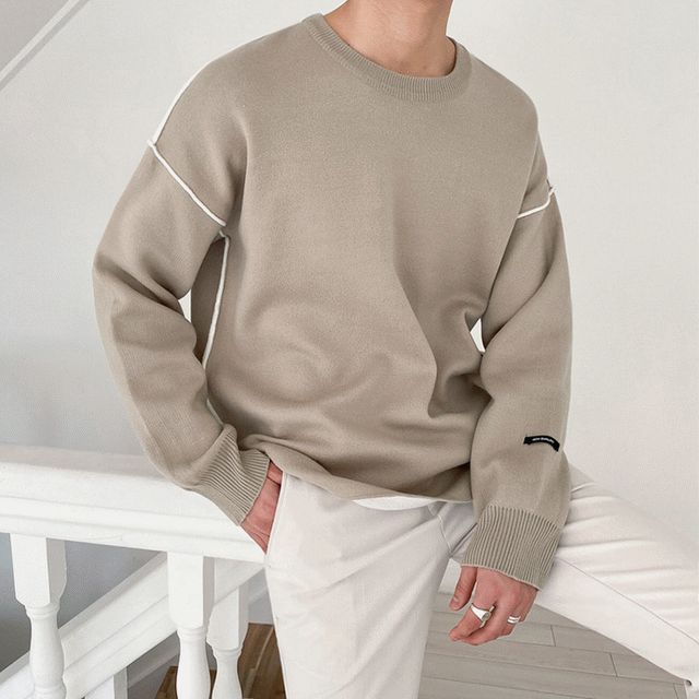 MRCYC-Contrast Trim Sweater
