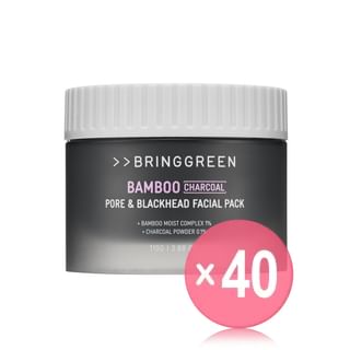 BRING GREEN - Bamboo Charcoal Pore & Black Head Facial Pack (x40) (Bulk Box)