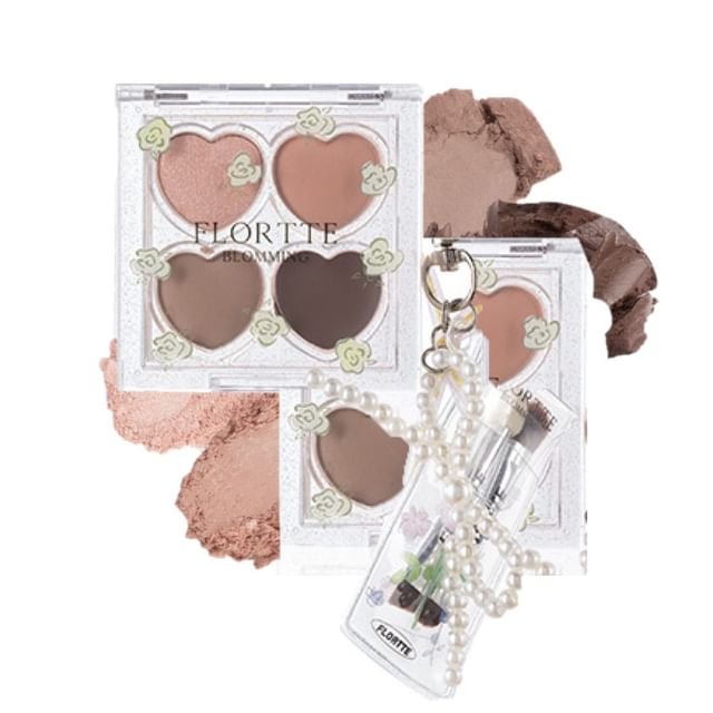 FLORTTE-Palette de 4 fards à paupières Blooming Series - 01