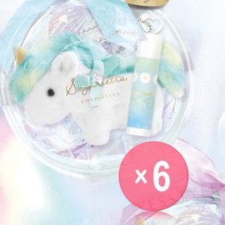 SHOBIDO - Unicorn Lip Balm with Mint Blue Plush Keychain (x6) (Bulk Box)