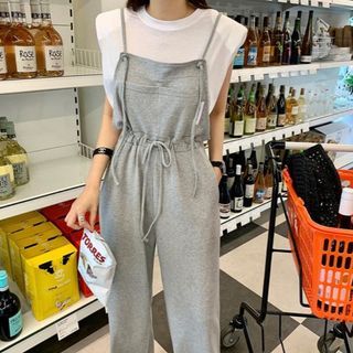Lewwe Spaghetti Strap Plain Jumpsuit Sale