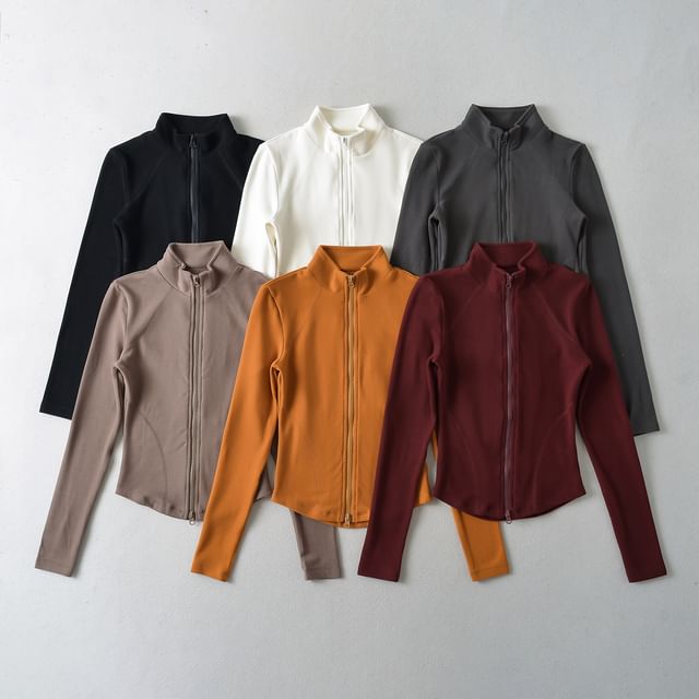 Asiris-Plain Zip Jacket