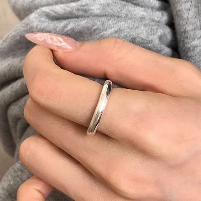Sharkkira-Polished Alloy Open Ring