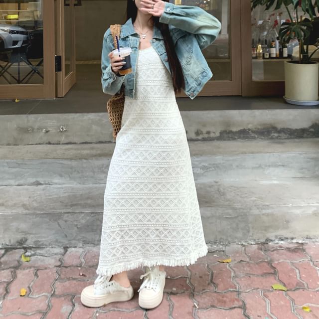 knee length dresses for ladies Unmatched Beauty Modest Textured Skirt main image 0
