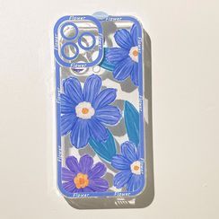 Floral Plaid Panel Phone Case - Apple iPhone 16 Pro Max / 16 Pro / 16 Plus / 16 / 15 Pro Max / 15 Pro / 15 Plus / 15 / 14 Pro Max / 14 Pro / 14 Plus / 14 / SE / 13 Pro Max / 13 Pro / 13
