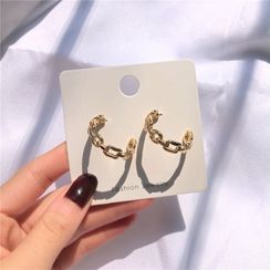 Kiksuya - Chain Hoop Earring Kiksuya - Chain Hoop Earring