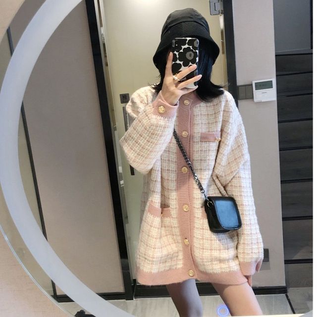 Sienne-Plaid Cardigan