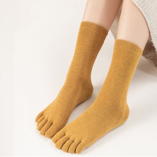 Mimiyu-Plain Short Toe Socks