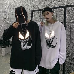 Giuliana - 反光情侶印花長袖T裇 Giuliana - 反光情侶印花長袖T裇