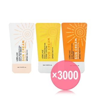 LEBELAGE - High Protection Sun Cream Sachet - 3 Types (x3000) (Bulk Box)