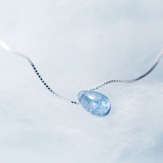 925 Sterling Silver Glass Drop Pendant 