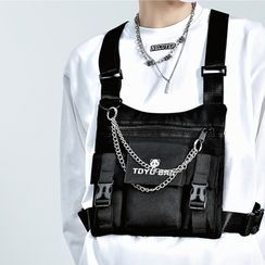 SUNMAN - Multi-Pocket Nylon Belt Bag