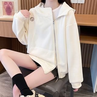 Jewie Asymmetrical Zip-Up Hoodie Sale