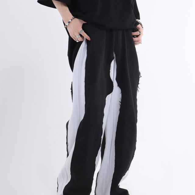 INStudio-Two-Tone Loose Fit Jeans