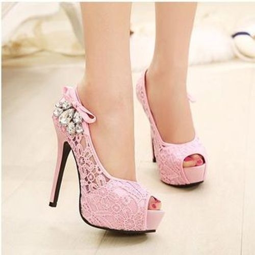 Lace peep toe on sale pumps