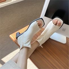 MONOBARBI - Open-Toe Ankle Boots MONOBARBI - Open-Toe Ankle Boots