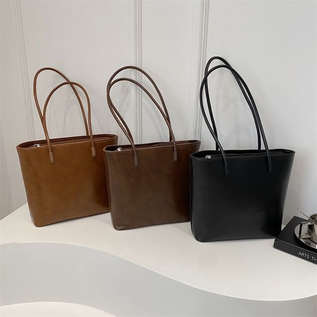 Mulgam-Faux Leather Tote Bag