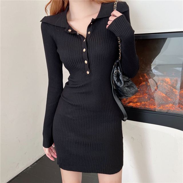 knit dress designer Puff Sweater Dress main image 0