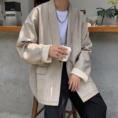 子俊 - 印花细直条纹宽松西装外套 子俊 - 印花细直条纹宽松西装外套
