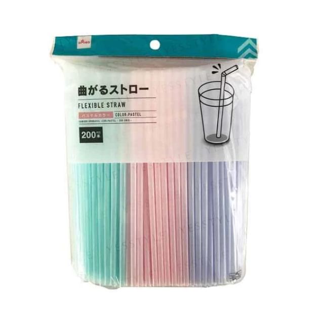 18'' LONG COLORFUL PLASTIC STRAWS / 200