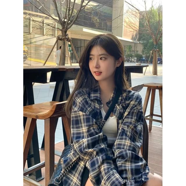 OGAWA-Plaid Button-Up Shirt