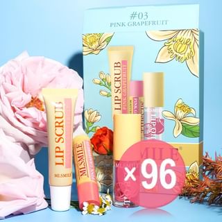 MLSMILE - Set of 4: Lip Care & Hair Elastic Gift Set - Pink Grapefruit (x96) (Bulk Box)