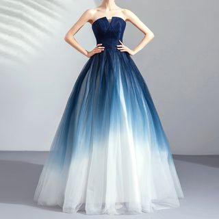 Fioridi - Gradient Strapless Ball Gown | YesStyle