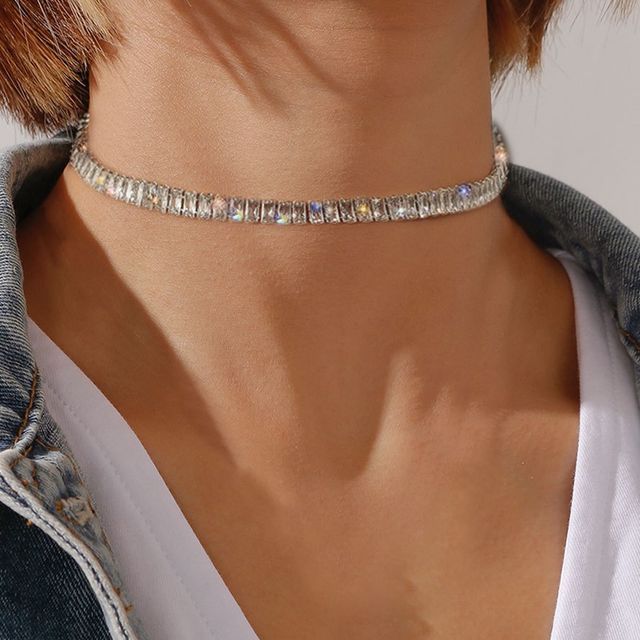 Sharkkira-Rhinestone Choker