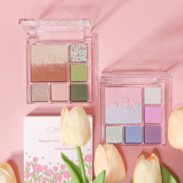 biya-Tulip Embossed Gradient Eyeshadow Palette - 4 Types