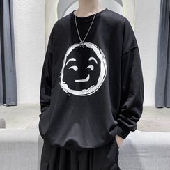Sartho(サルソ) - Smiley Face Print Pullover Sartho(サルソ) - Smiley Face Print Pullover