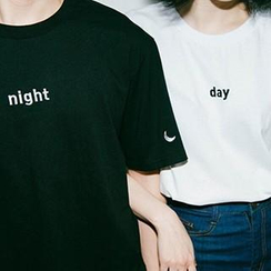 Dute(デュート) - ペアルック 半袖プリントTシャツ Dute(デュート) - ペアルック 半袖プリントTシャツ