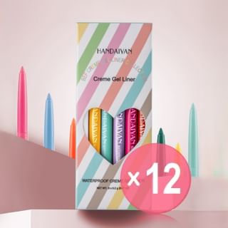 HANDAIYAN - Waterproof Creme Gel Eyeliner Set - 3 Types (x12) (Bulk Box)