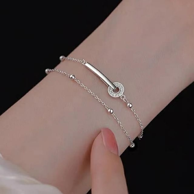 Parskletie-Layered Sterling Silver Bracelet