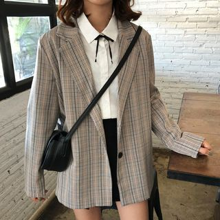 Dasim-Gingham Blazer