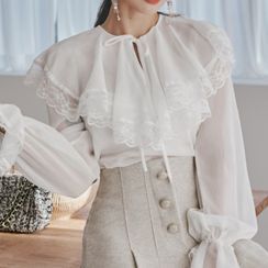 Aurora - Lace Trim Blouse Aurora - Lace Trim Blouse
