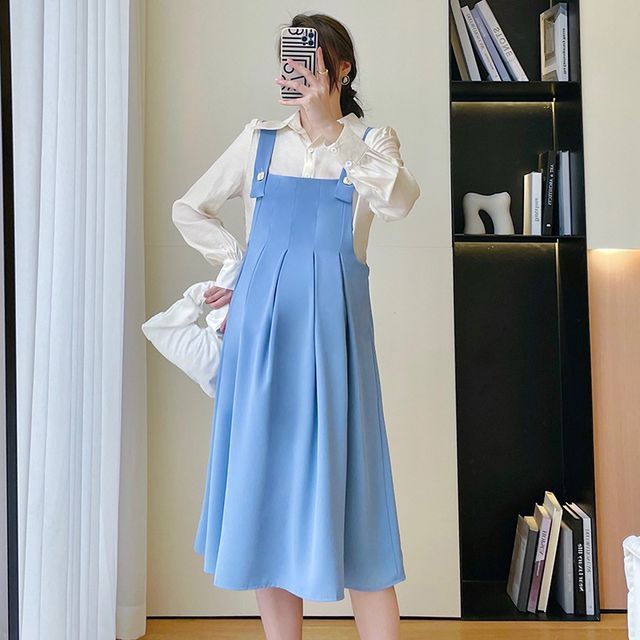 Maternity Dungaree Dress Denim Maternity Pinafore Dress Uk