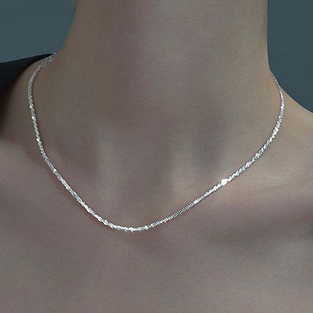 Chimerro-Silver Tone Chain Necklace